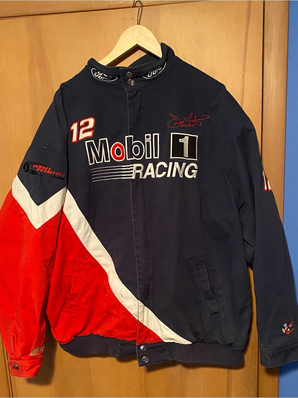 Vintage Chase Authentics NASCAR Mobil Racing Jacket